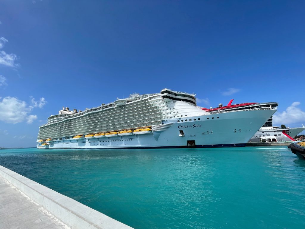 Royal Caribbean's Oasis of the Seas docked in Nassau, Bahamas
