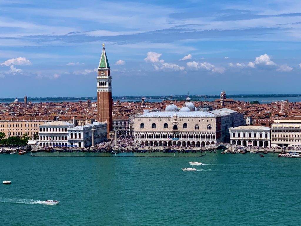 View of St. Mark's Square from Chiesa di San Giorgio Maggiore, Venice, Italy