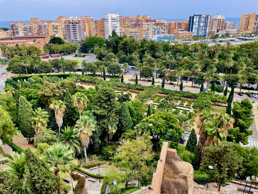 View of Malaga from Alcazaba, Spain